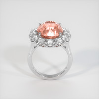 12.01 Ct. Padparadscha Sapphire Ring, 14K White Gold 3