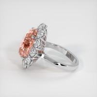 12.01 Ct. Padparadscha Sapphire Ring, 14K White Gold 4