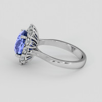 4.56 Ct. Blue Sapphire Ring, 14K White Gold 4