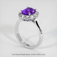 2.13 Ct. Sapphire Ring, 14K White Gold 2