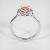 1.18 Ct. Padparadscha Sapphire Ring, 14K White Gold 3