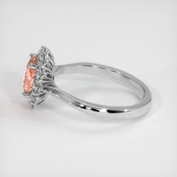 1.18 Ct. Padparadscha Sapphire Ring, 14K White Gold 4