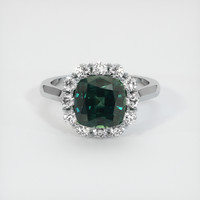 5.93 Ct. Sapphire Ring, 14K White Gold 1