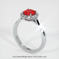 Ruby Ring 1.07 Ct., 14K White Gold Preview