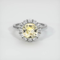 2.28 Ct. Yellow Sapphire Ring, 14K White Gold 1