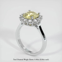 2.28 Ct. Yellow Sapphire Ring, 14K White Gold 2