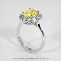 4.01 Ct. Sapphire Ring, 14K White Gold 2