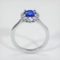 3.66 Ct. Blue Sapphire Ring, 18K White Gold 3
