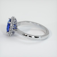 3.66 Ct. Blue Sapphire Ring, 18K White Gold 4