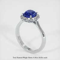 2.04 Ct. Sapphire Ring, 18K White Gold 2