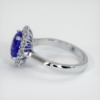 3.54 Ct. Color Change Sapphire Ring, 18K White Gold 4