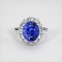 6.50 Ct. Sapphire Ring, 18K White Gold 1
