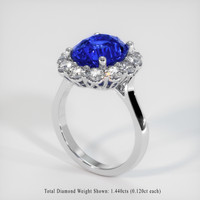 6.50 Ct. Sapphire Ring, 18K White Gold 2
