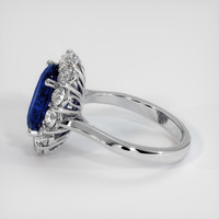 5.75 Ct. Blue Sapphire Ring, 18K White Gold 4