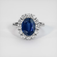 3.02 Ct. Sapphire Ring, 18K White Gold 1