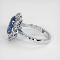 3.40 Ct. Sapphire Ring, 18K White Gold 4