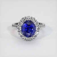 3.53 Ct. Sapphire Ring, 18K White Gold 1