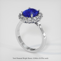3.53 Ct. Sapphire Ring, 18K White Gold 2