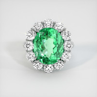 8.46 Ct. Emerald Ring, 18K White Gold 1