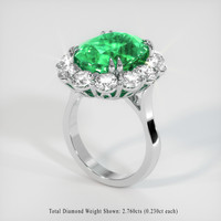 8.46 Ct. Emerald Ring, 18K White Gold 2