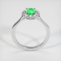 0.91 Ct. Emerald Ring, 18K White Gold 3