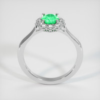 0.70 Ct. Emerald Ring, 18K White Gold 3