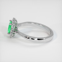 0.70 Ct. Emerald Ring, 18K White Gold 4