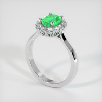 1.59 Ct. Emerald Ring, 18K White Gold 2