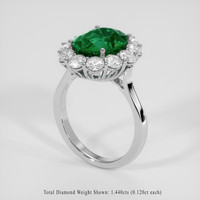 3.56 Ct. Emerald Ring, 18K White Gold 2