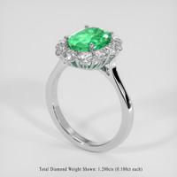 2.54 Ct. Emerald Ring, 18K White Gold 2