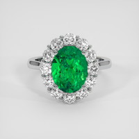 2.38 Ct. Emerald Ring, 18K White Gold 1