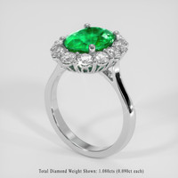 2.38 Ct. Emerald Ring, 18K White Gold 2