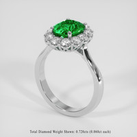 2.53 Ct. Tsavorite Garnet Ring, 18K White Gold 2