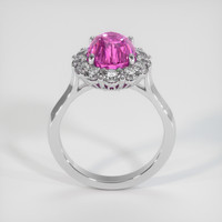 4.07 Ct. Pink Sapphire Ring, 18K White Gold 3