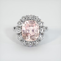 5.28 Ct. Sapphire Ring, 18K White Gold 1