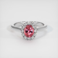 1.07 Ct. Sapphire Ring, 18K White Gold 1