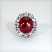 15.56 Ct. Ruby Ring, 18K White Gold 1