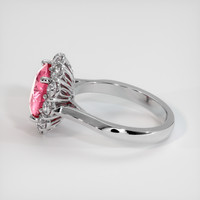 3.05 Ct. Padparadscha Sapphire Ring, 18K White Gold 4