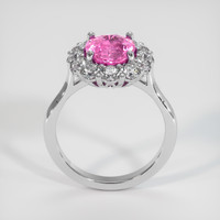 2.53 Ct. Purplish Pink Sapphire Ring, 18K White Gold 3