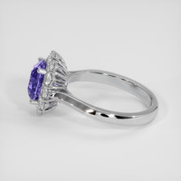 2.17 Ct. Purple Sapphire Ring, 18K White Gold 4