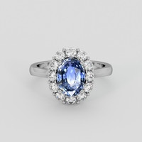 1.97 Ct. Bi Color / Parti Sapphire Ring, 18K White Gold 1