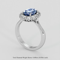 1.97 Ct. Bi Color / Parti Sapphire Ring, 18K White Gold 2