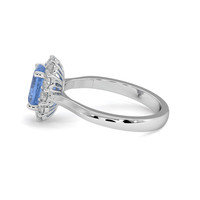 1.34 Ct. Sapphire Ring, 18K White Gold 4