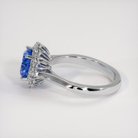 1.50 Ct. Blue Sapphire Ring, 18K White Gold 4