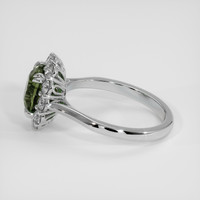 3.02 Ct. Green Sapphire Ring, 18K White Gold 4