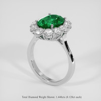 3.03 Ct. Emerald Ring, 18K White Gold 2