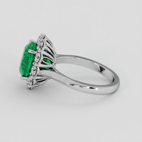 4.36 Ct. Emerald Ring, 18K White Gold 4