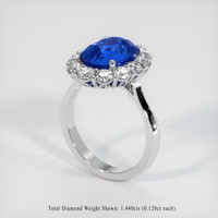 5.82 Ct. Sapphire Ring, 18K White Gold 2