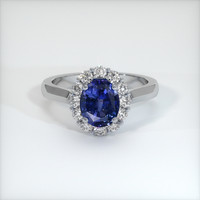 1.56 Ct. Sapphire Ring, 18K White Gold 1