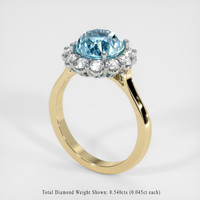 3.38 Ct. Gemstone Ring, 14K White & Yellow 2